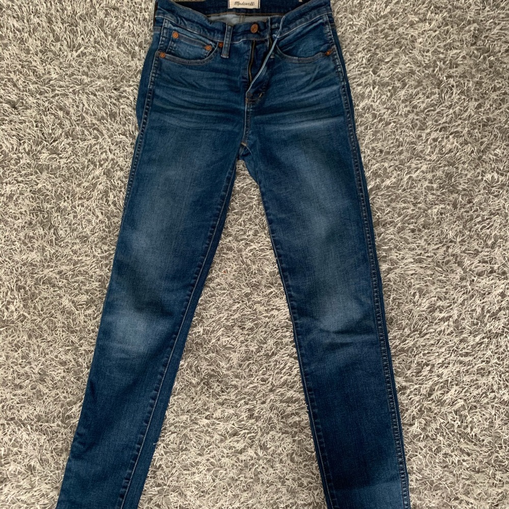 9” high tide skinny Madewell jeans